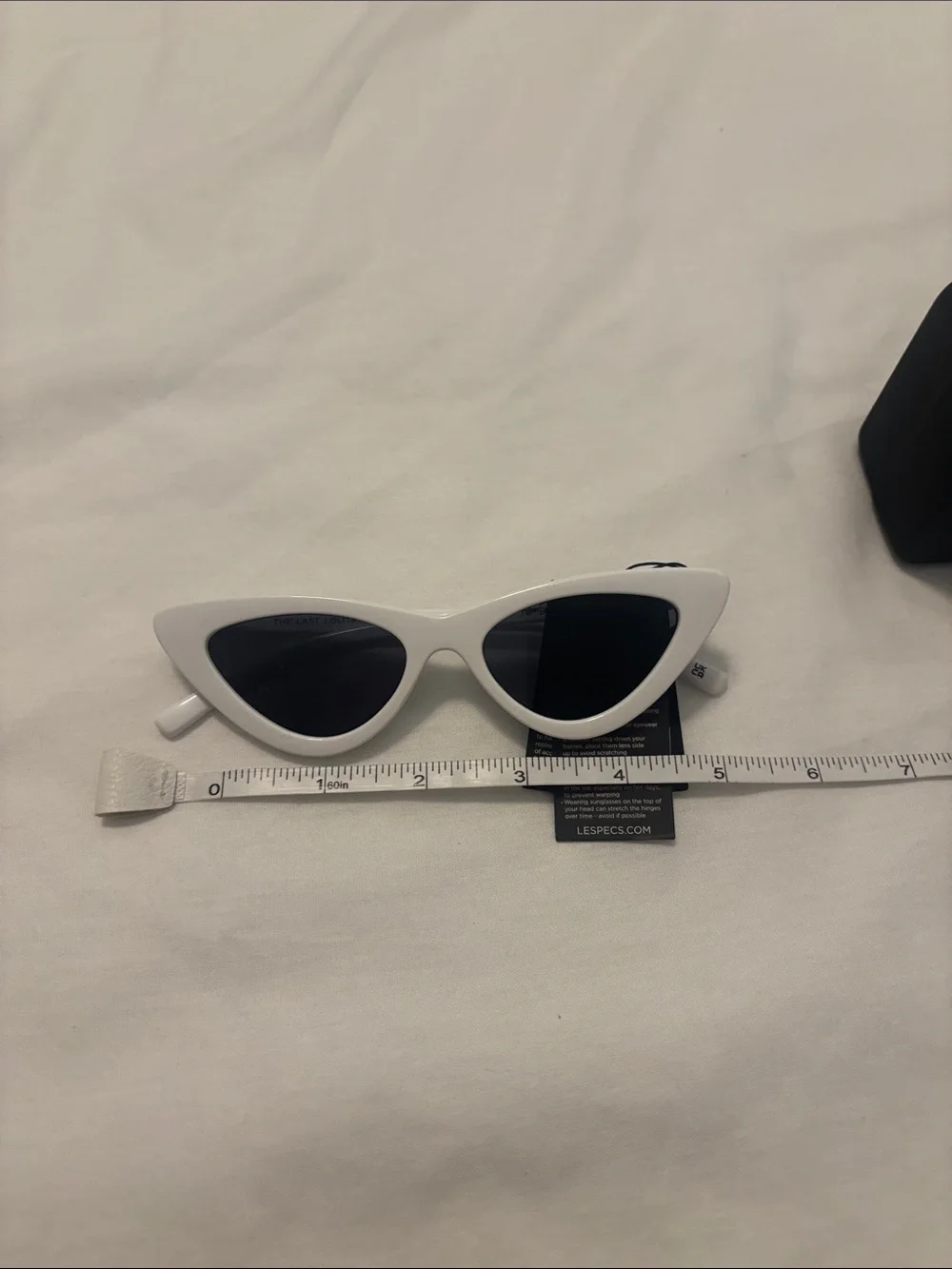 Adam Selman X Le Specs The Last Lolita White  Sunglasses Cat eye designer NWT